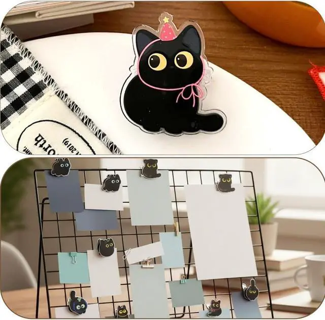 Alt view image 5 of 7 - 8 PCS Cute Chip Clips, Food Bag Clips, Funny Cat Shaped | Acrylic Kitchen Snacks Clip for Airtight Seal Food Storage, Paper Storage
