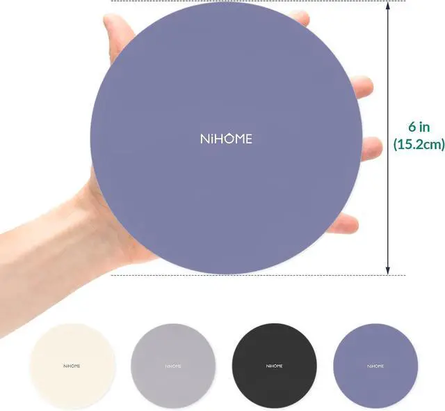 Alt view image 6 of 7 - NiHome Silicone Jar Opener Gripper Pads, 6 In for Seniors, Neutral, 4 Pack | Textured Back Pattern For Superior Grip, Food-Grade Silicone, Heat-Resistant Multi-Use Kitchen Pad For Jars, Pots, Spoons