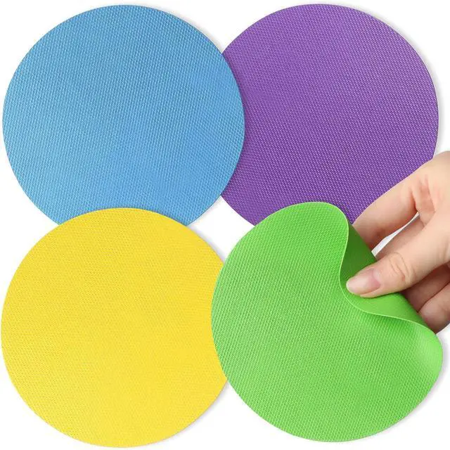 Main image of Aixoom Rubber Jar Opener Pads Set of 4, Non-Slip Gripper Pads for Jars | For Seniors & Weak Hands, Heat-Resistant Trivet, Kitchen Coaster & Jar Lid Grip for Jars and Bottles (Circle)