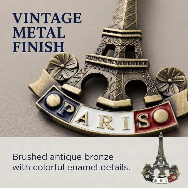 Alt view image 4 of 7 - 3D Metal Fridge Magnet Eiffel Tower Paris France Souvenir Gift Decor Refrigerator Magnets,Classic Landmarks Handmade Crafts Home Decoration, Kitchen Accessories,Kitchen Refrigerator Decor