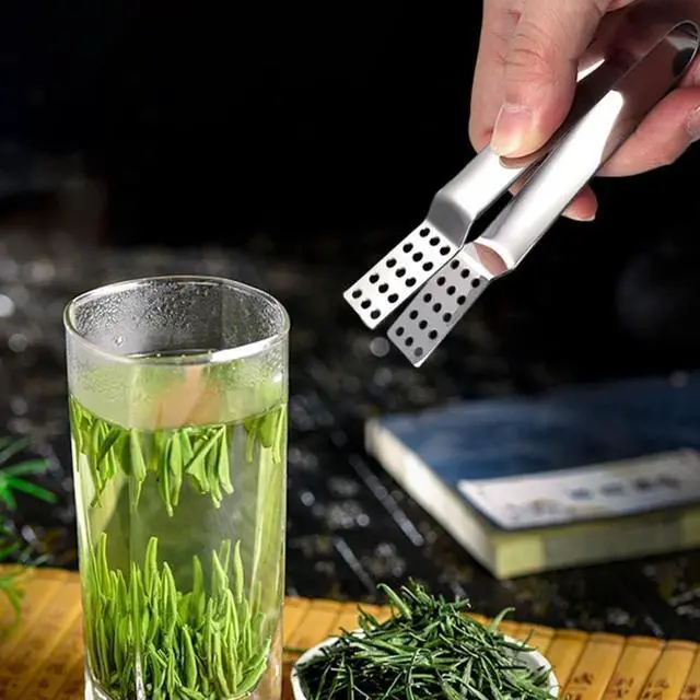 Alt view image 4 of 6 - 3Pcs Silver Tea Bag Squeezer Stainless Steel Tea Bag Tongs Tea Bag Strainer Clip for Loose Tea Loose Leaf Gripping Ice Cube, Tea Bag Sugar, Tea Strainers and Filters, Tea Accessories, Tea Filters