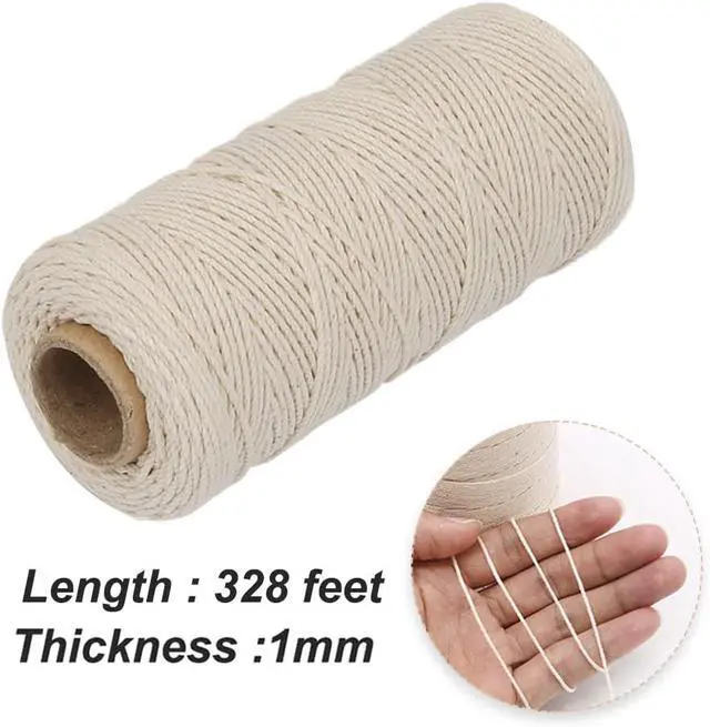 Alt view image 3 of 7 - Vivifying Butchers Twine, 328 Feet 3Ply Cotton Bakers Twine, Food Safe Cooking String for Tying Meat, Making Sausage, Trussing Turkey, Roasting and Packing (Beige)