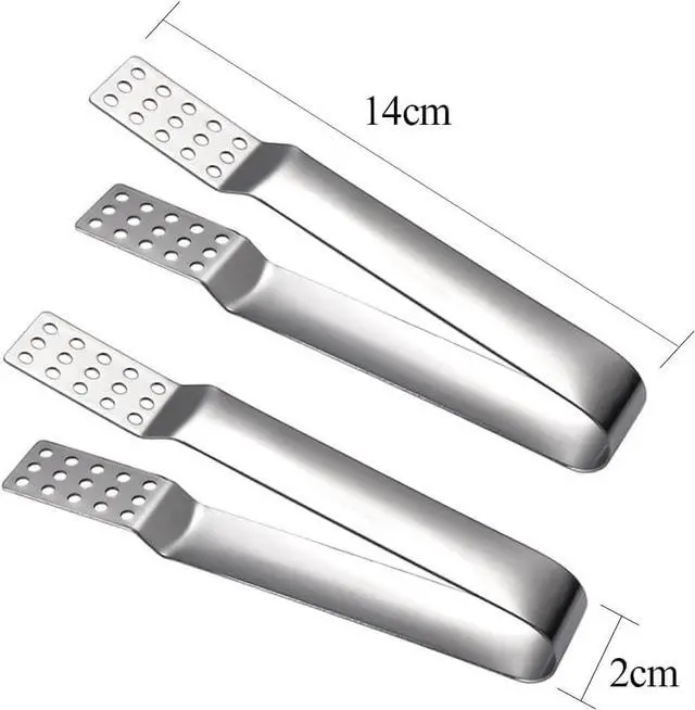 Main image of 3Pcs Silver Tea Bag Squeezer Stainless Steel Tea Bag Tongs Tea Bag Strainer Clip for Loose Tea Loose Leaf Gripping Ice Cube, Tea Bag Sugar, Tea Strainers and Filters, Tea Accessories, Tea Filters