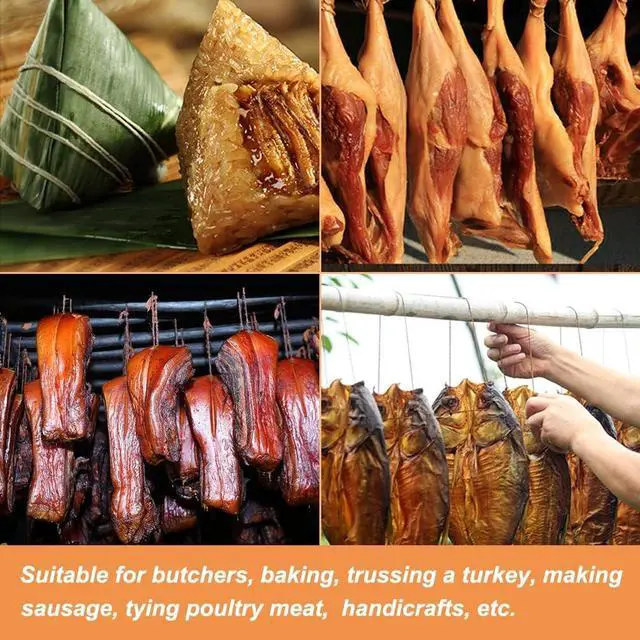 Alt view image 4 of 7 - Vivifying Butchers Twine, 328 Feet 3Ply Cotton Bakers Twine, Food Safe Cooking String for Tying Meat, Making Sausage, Trussing Turkey, Roasting and Packing (Beige)