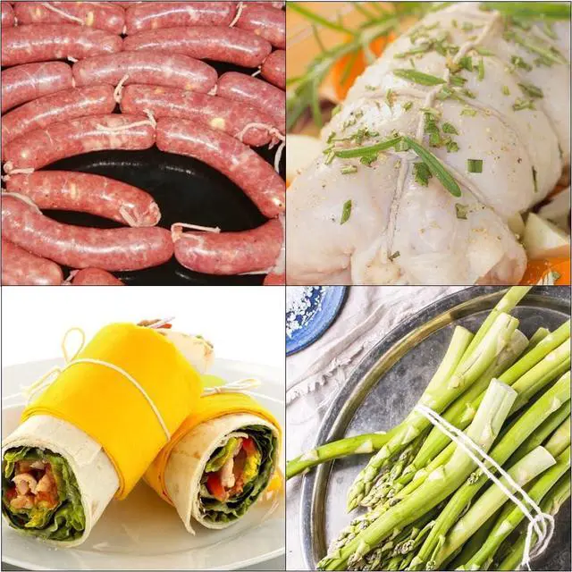 Alt view image 6 of 7 - Vivifying Butchers Twine, 328 Feet 3Ply Cotton Bakers Twine, Food Safe Cooking String for Tying Meat, Making Sausage, Trussing Turkey, Roasting and Packing (Beige)