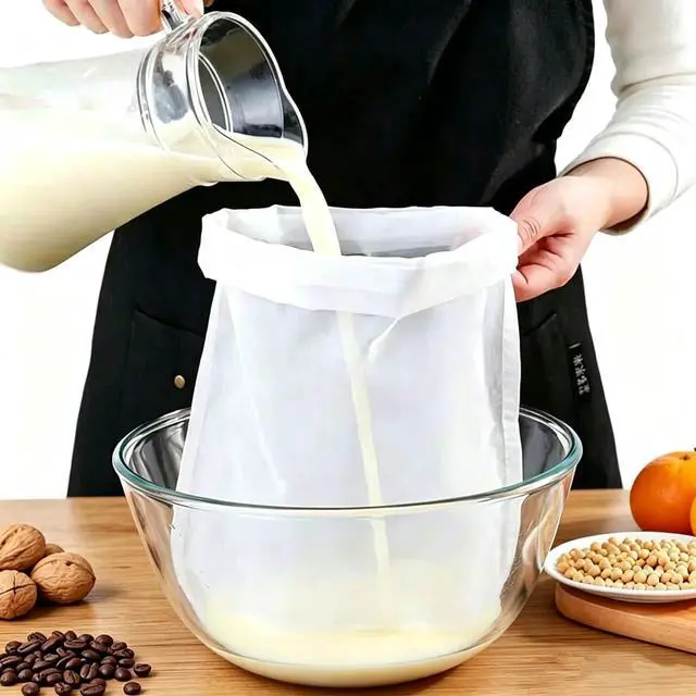 Main image of Reusable Ultra Fine Mesh Strainer Bag, 2Pcs Multi-Use | Nylon Filter,Food Grade Filtration Bag for Cold Brew Coffee Tea Beer Celery Almond Yogurt Juice Cheese Making (200Mesh)