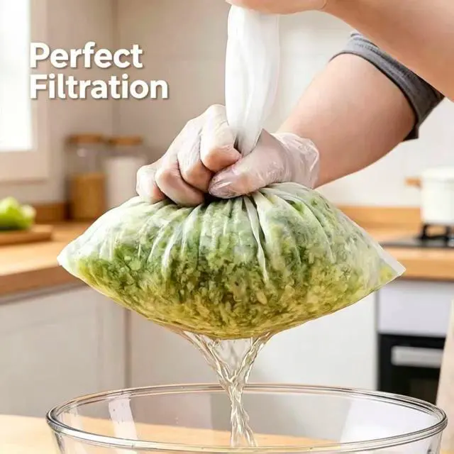 Alt view image 3 of 7 - Reusable Ultra Fine Mesh Strainer Bag, 2Pcs Multi-Use | Nylon Filter,Food Grade Filtration Bag for Cold Brew Coffee Tea Beer Celery Almond Yogurt Juice Cheese Making (200Mesh)