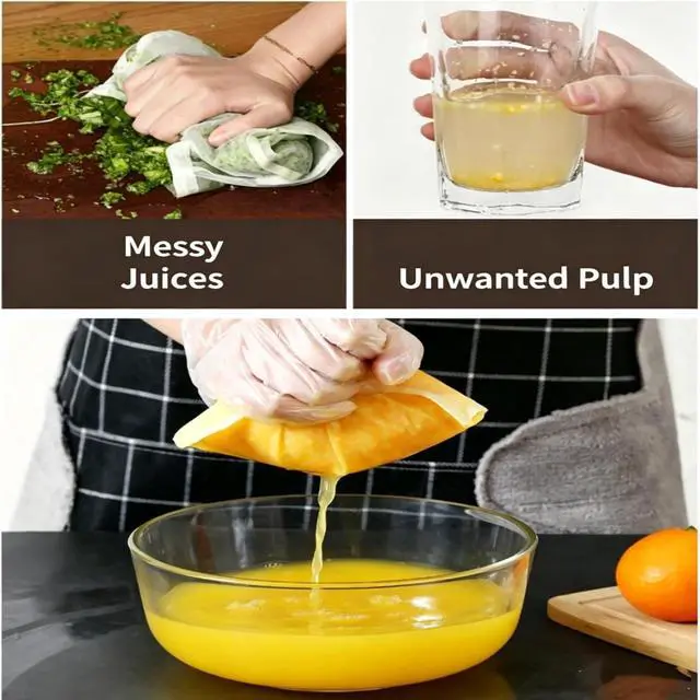 Alt view image 5 of 7 - Reusable Ultra Fine Mesh Strainer Bag, 2Pcs Multi-Use | Nylon Filter,Food Grade Filtration Bag for Cold Brew Coffee Tea Beer Celery Almond Yogurt Juice Cheese Making (200Mesh)