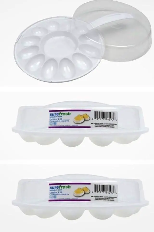 Alt view image 2 of 7 - SureFresh Sure Fresh Deviled Egg Carriers with Lids, 10.375x3.5 in.