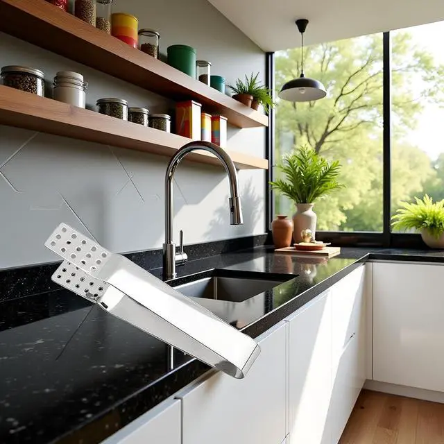 Alt view image 4 of 4 - Stainless Steel Tea Bag Tongs Tea Bag Squeezer Clips Kitchen Bar Tools Exquisite Workmanship and Attraction, Silver