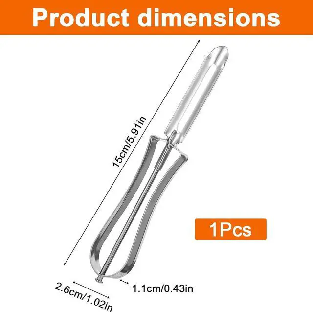 Alt view image 2 of 7 - TIESOME 1 Pcs Stainless Steel Vegetable Peeler, Swivel Blade Ergonomic Handle
