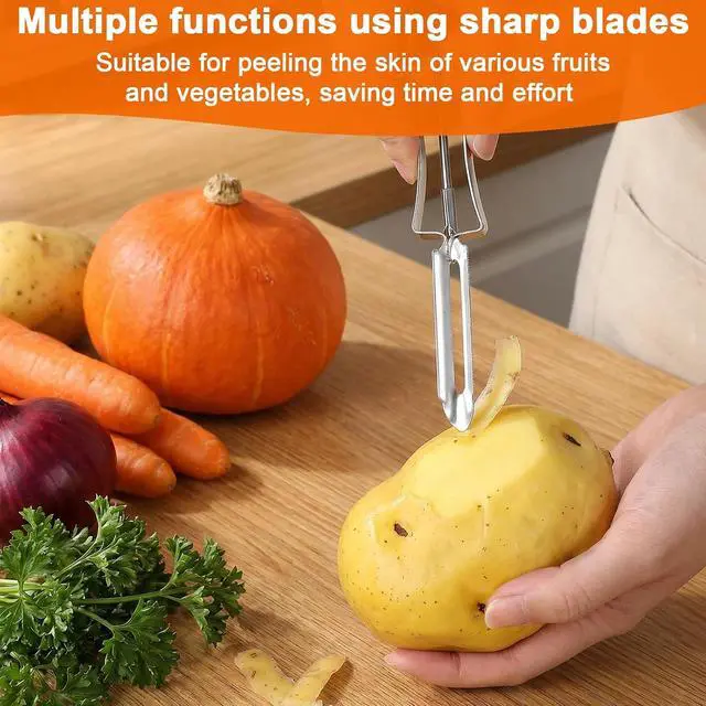 Alt view image 6 of 7 - TIESOME 1 Pcs Stainless Steel Vegetable Peeler, Swivel Blade Ergonomic Handle