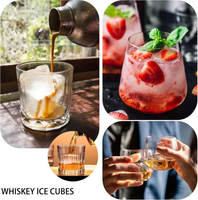 Alt view image 7 of 7 - Set of 4 Individual Large Square Ice Cube Molds & Popsicles Molds, 2'' Big Ice Cube Mold with Lids for Whiskey, Cocktails, and Bourbon, Ice Pop Mold with Sticks (Yellow, Orange, Green, Red)