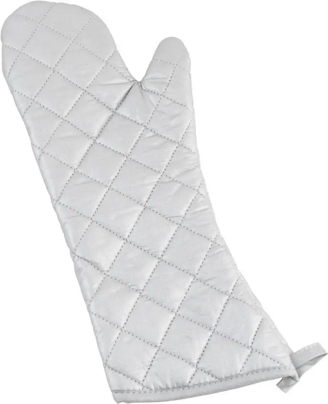 Main image of Winco 17" Silver Silicone Oven Mitt | Heat resistant, Comfortable fit, Great for Baking, Hot Pans, Oven Service and Kitchen Prep