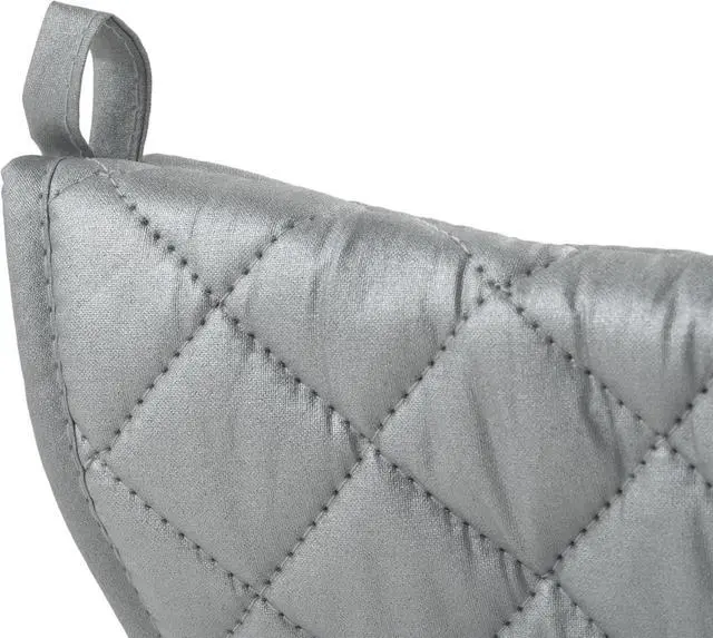 Alt view image 3 of 4 - Winco 17" Silver Silicone Oven Mitt | Heat resistant, Comfortable fit, Great for Baking, Hot Pans, Oven Service and Kitchen Prep