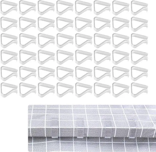Main image of 48PCS Large Clear Tablecloth Clips, Plastic Table Cloth Clips | Transparent Windproof Table Cover Clamps, Table Cloth Holder for Home Wedding Party Indoor Outdoor Meeting Camping Picnic