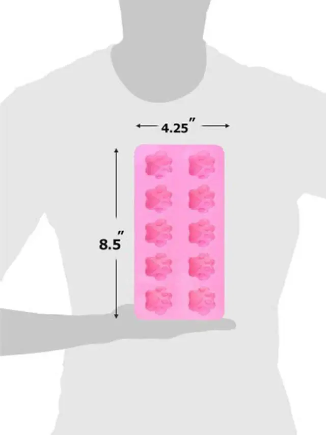 Main image of Silicone Dog Pet Animal Paw Print Bone Candy Mold Homemade Dog Treat Ice Cube Chocolate Soap Candle Tray Mold (Mini Paw)