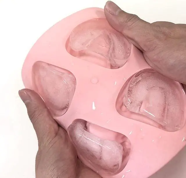 Alt view image 6 of 7 - Pink 4 Hole Denture Teeth Shaped Ice Cube Mold Silicone Ice Tray DIY Ice Cream Funny Gag Gift For Dentist Seniors Ice Tray Molds, Ice Cube Molds and Trays