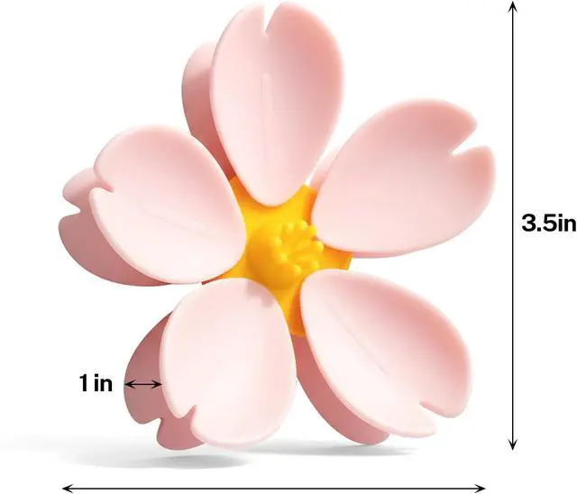 Alt view image 2 of 6 - 4-Piece Pink Cherry Blossom Cute Bag Clip Set,Decorative Magnetic Fridge Magnets, 4 Sets of 20 Fun Food Sealing Clips
