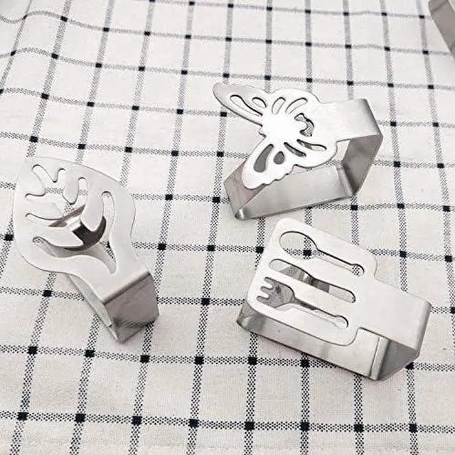 Alt view image 2 of 4 - 6 Pack Tablecloth Clips Clamps Stainless Steel Table Clips Thickened Strong Tablecloth Holders Covers for Outdoor and Indoor