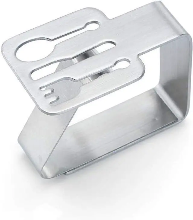 Alt view image 3 of 4 - 6 Pack Tablecloth Clips Clamps Stainless Steel Table Clips Thickened Strong Tablecloth Holders Covers for Outdoor and Indoor