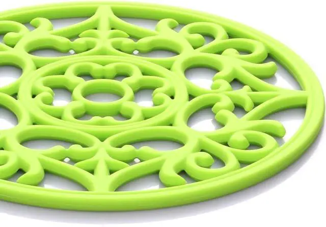 Alt view image 4 of 7 - ME.FAN Trivets for Dishes/Pots/Pans, 3 Pcs Silicone Mats, Flexible/Durable/Non Slip Hot Pads to Protect Table and Counter Top (Teal Blue)