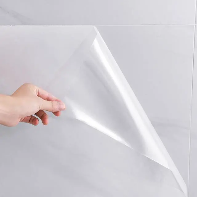 Main image of Clear Peel and Stick Wallpaper, Self-Adhesive Kitchen Backsplash Wall Tile Protector, Oil Proof Waterproof Contact Paper for Kitchen Cabinets, Whiteboard, Shelf Drawer Liner (15.7" x 78.8")