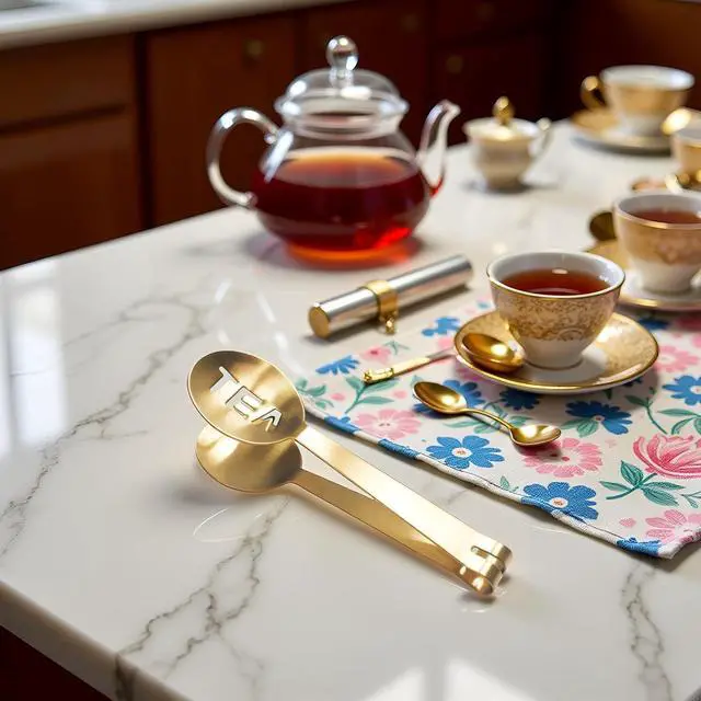 Alt view image 3 of 7 - Gold Tea Bag Squeezer Tongs,Tea Tongs,Tea Bag Squeezer,Stainless Steel Tea,Round Tea Filter Clamp,Tea Bag Strainer Clip Holder for Gripping Tea Strainer Spoon for Ice Sugar Cubes Bar