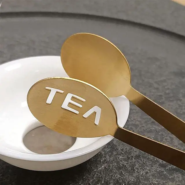 Alt view image 6 of 7 - Gold Tea Bag Squeezer Tongs,Tea Tongs,Tea Bag Squeezer,Stainless Steel Tea,Round Tea Filter Clamp,Tea Bag Strainer Clip Holder for Gripping Tea Strainer Spoon for Ice Sugar Cubes Bar