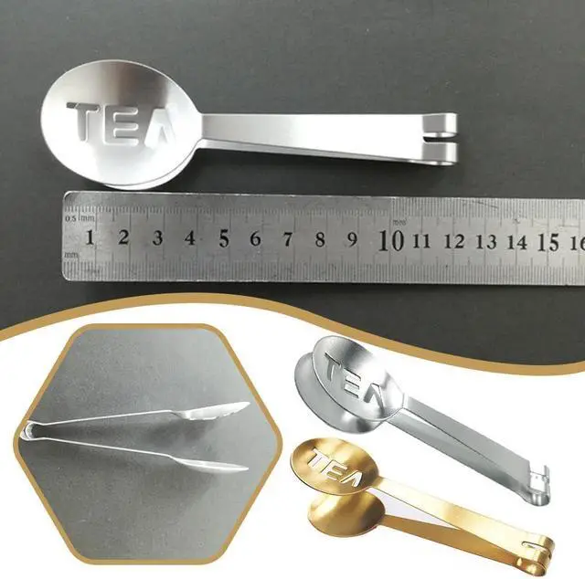 Alt view image 7 of 7 - Gold Tea Bag Squeezer Tongs,Tea Tongs,Tea Bag Squeezer,Stainless Steel Tea,Round Tea Filter Clamp,Tea Bag Strainer Clip Holder for Gripping Tea Strainer Spoon for Ice Sugar Cubes Bar