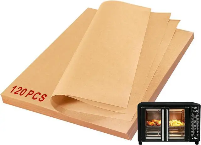 Main image of 120Pcs Air Fryer Parchment Paper Liners Compatible with Gourmia GTF7460 Toaster Oven Air Fryer Combo, Disposable Nonstick Airfryer Paper Sheets Oven Liner for Gourmia French Door Air Fryer Accessories