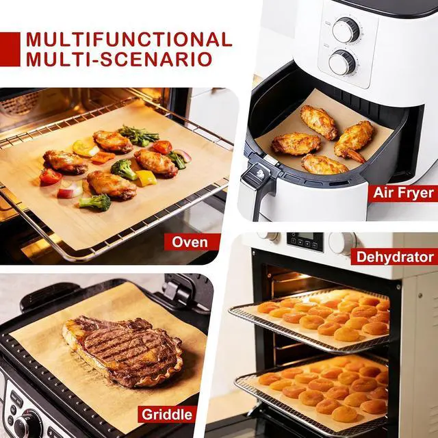 Alt view image 6 of 7 - 120Pcs Air Fryer Parchment Paper Liners Compatible with Gourmia GTF7460 Toaster Oven Air Fryer Combo, Disposable Nonstick Airfryer Paper Sheets Oven Liner for Gourmia French Door Air Fryer Accessories