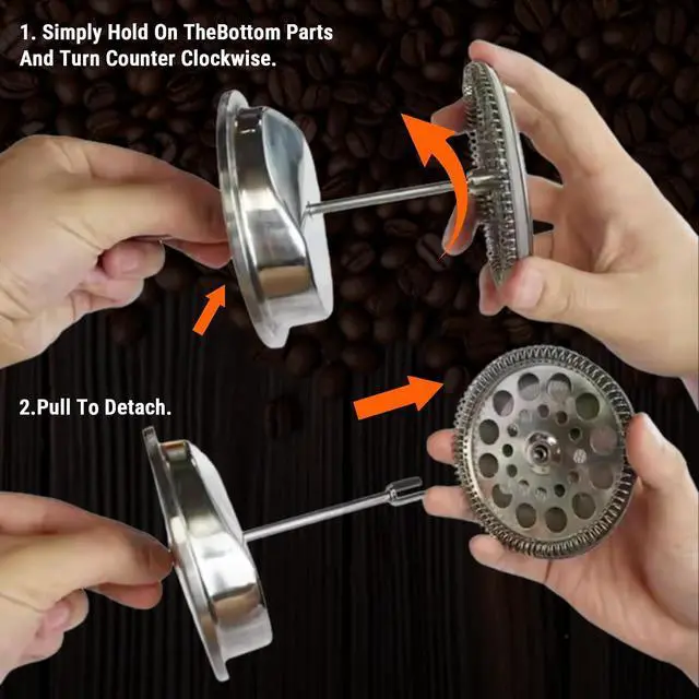 Alt view image 4 of 7 - French Press Coffee Filter Replacement 5 Pack | 304 Food-Grade Stainless Steel, Ultra-Fine 150 Mesh, Even Extraction, Easy Cleaning, Fits 8cm French Press