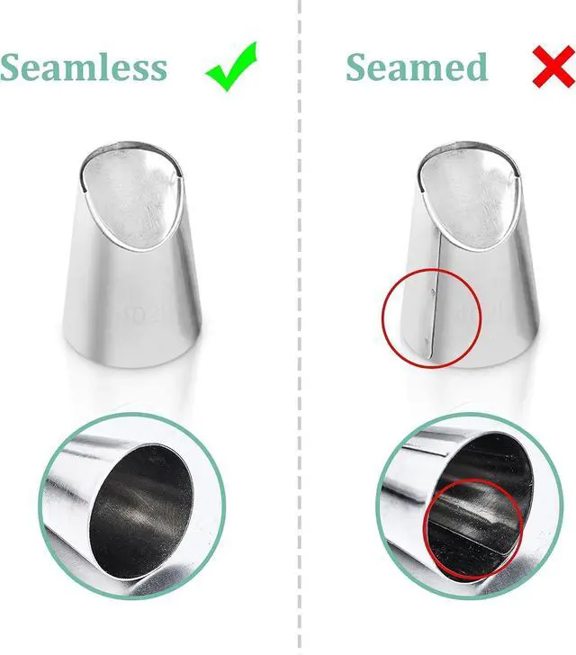 Alt view image 3 of 7 - Dr.Pedi 5 Pieces Rose Flower Piping Tips Set Cake Decorating Tips Icing Piping Nozzles Set Cupcake Decorating Kit Cupcake Pastry Tool