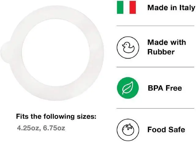 Alt view image 3 of 5 - Bormioli Rocco Replacement Rubber Gaskets for Fido Jars, 3.25" Size, Pack of 6