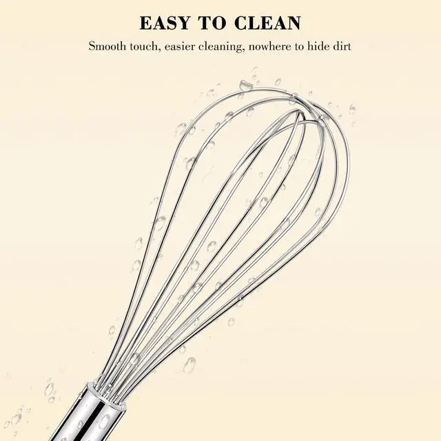 Alt view image 5 of 7 - NileHome 3-Pack Stainless Steel Whisk Set, Kitchen Utensils for Cooking