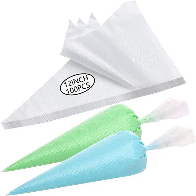 Main image of Piping Bags Disposable Pastry Bags 12 Inch 100PCS Thicken and Non-Slip Icing Bags Tipless Frosting Piping Bag for Cake, Cream Frosting and Cookie Decoration Supplies