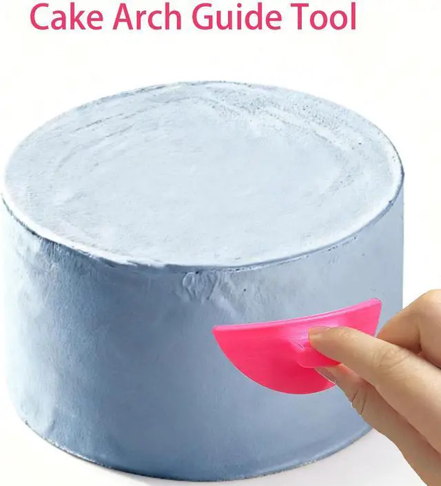 Alt view image 2 of 7 - 2 PCS Cake Arch Guide Tool, Cake Piping Guide Tool, Ruffle Guide Stencil, Cake Decorating Tools, Cake Ruffle Marker for 6"-10" Cakes