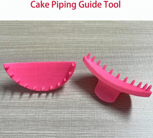 Alt view image 7 of 7 - 2 PCS Cake Arch Guide Tool, Cake Piping Guide Tool, Ruffle Guide Stencil, Cake Decorating Tools, Cake Ruffle Marker for 6"-10" Cakes