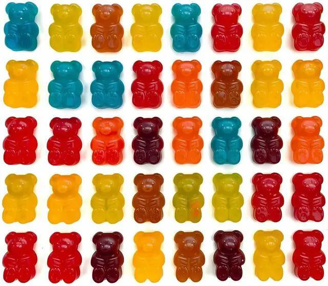 Alt view image 4 of 6 - Gummy Candy Molds - Silicone Mini Gummy Bear/Hearts/Dinosaur/Gummy Worm Mold with 2pcs Dropper,Non-stick and Bpa Free for Candy Chocolate Gummies Baking