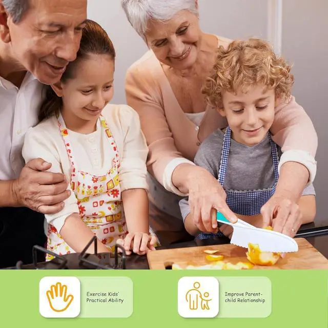 Alt view image 3 of 6 - Knives for Kids, 6-Piece Kitchen Cooking and Baking Knife Set, Children's Knives for Real Cooking, BPA-Free Kids' Toddler Tool