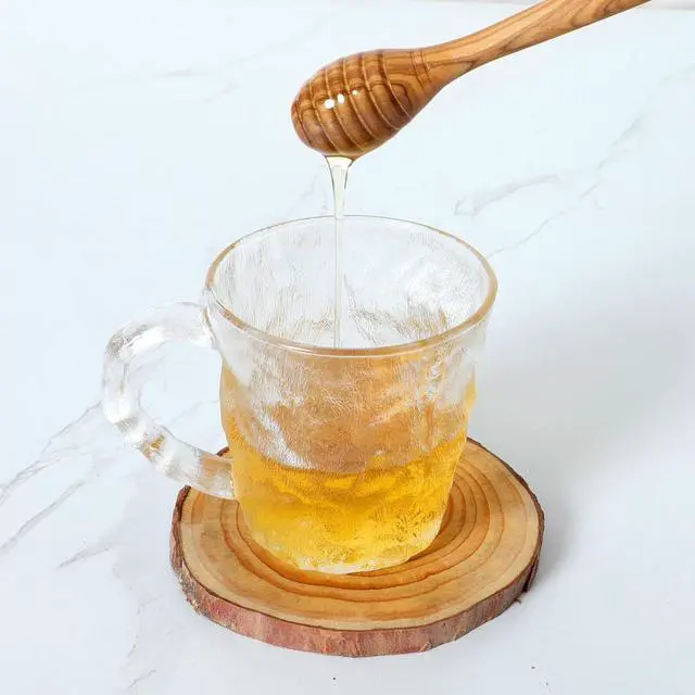 Alt view image 2 of 6 - Traditional Olive Honey Dippers - Durable & Warp-Resistant, Preserves Honey Purity, 1pcs, 6.3 Inch