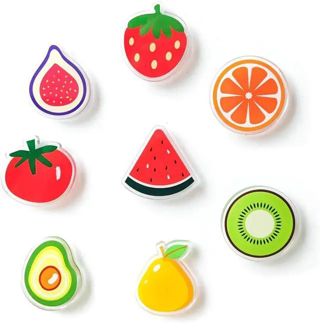 Main image of 8PCS Cute Fruit Fridge Decorative Magnets Funny Food Magnet Set | 1.55inch Plastic Food Refrigerator Magnets,Avocado,Kiwi,Strawberry,Tomato,Orange,Watermelon Pattern Fridge Decoration