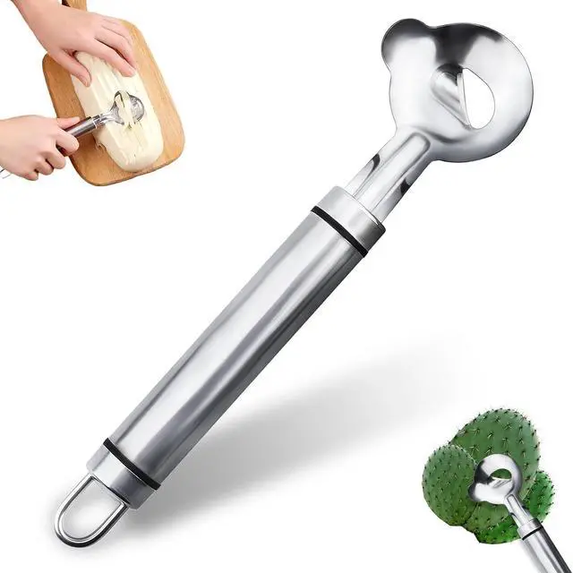 Main image of Cactus Peeler Tool, Cactus Peeler Spoon, Long Handle Knife with Hole, Kitchen Gadget Accessories