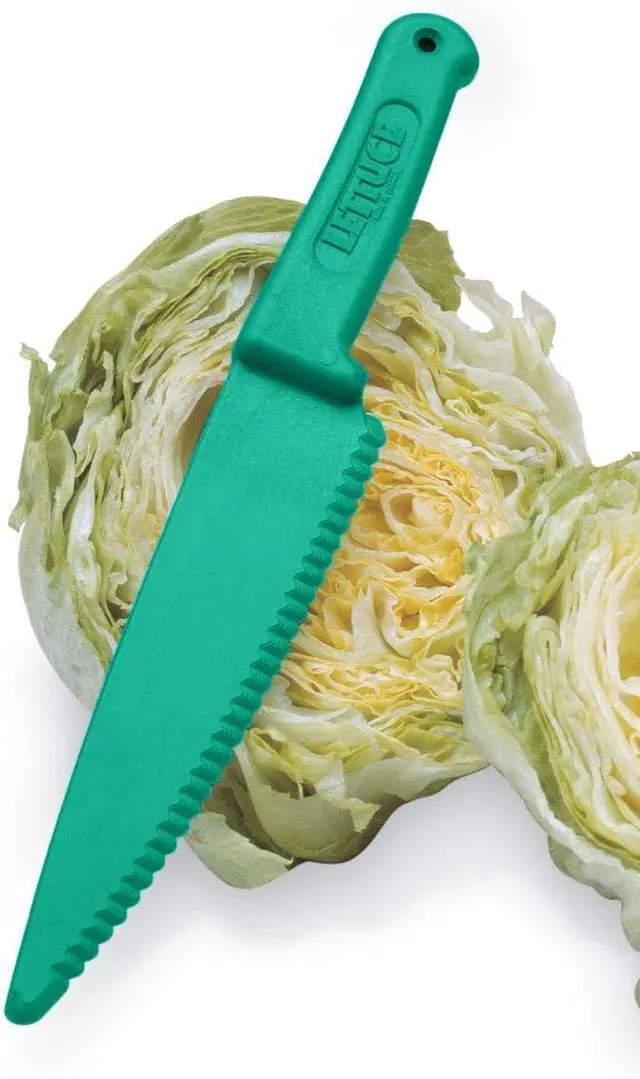 Alt view image 2 of 5 - Norpro 586 , Blue Lettuce Knife, 11.25in/28.5cm