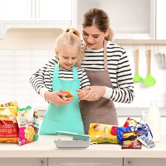 Alt view image 7 of 7 - ODSD 2 in 1 Mini Bag Sealer - Heat Seal and Cutter with Lanyard, Portable Handheld Chip Bag Sealer for Snacks, Candies, Plastic Food Storage (Batteries Included)