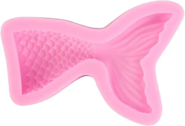 Alt view image 2 of 6 - ScivoKaval Silicone Mermaid Tail Mold Baking Cake Decoration Jelly Sugar Craft Chocolate Fondant Gumpaste Pastry Clay Candy Making Ice Cube Tray Fimo Soap Molds Large and Small Set of 2