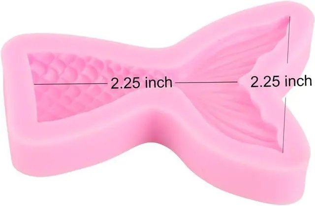 Alt view image 5 of 6 - ScivoKaval Silicone Mermaid Tail Mold Baking Cake Decoration Jelly Sugar Craft Chocolate Fondant Gumpaste Pastry Clay Candy Making Ice Cube Tray Fimo Soap Molds Large and Small Set of 2