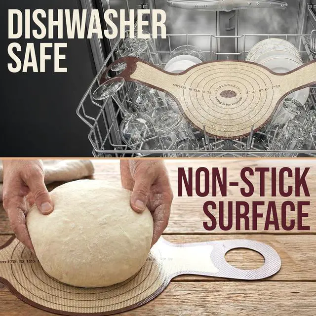 Alt view image 7 of 7 - Pro Silicone Bread Sling 2 Pcs - 9in Round & Oval | 482F Heat Resistant, Non-Stick Dutch Oven Liners, Long Handles, Reusable Sourdough Baking Supplies