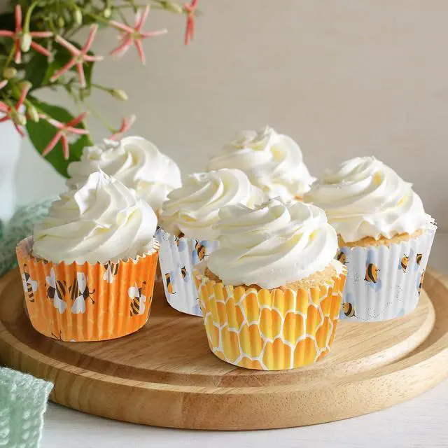Alt view image 5 of 7 - 300 Count Honey Bee Cupcake Wrappers - Yellow Cupcake Liners for Parties & Celebrations